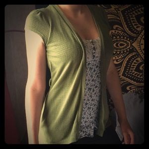 Green layered shirt